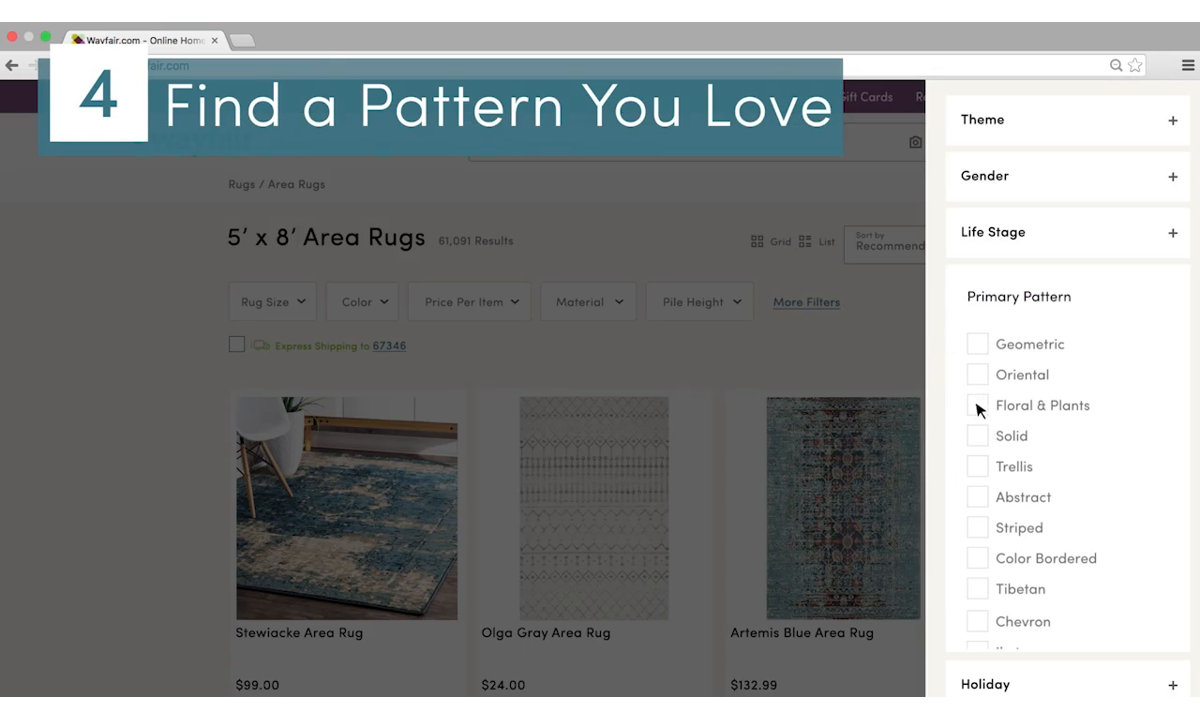 Senter Floral Indoor Rug